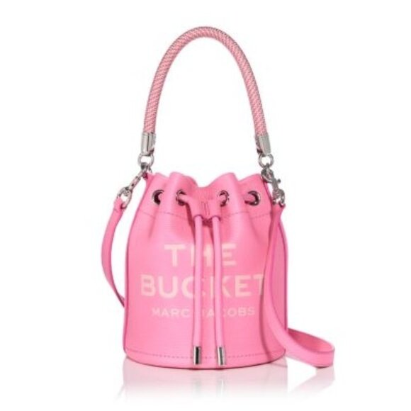 MJ-55. Marc Jacobs The Leather Bucket Bag Pink - Picture 1 of 1